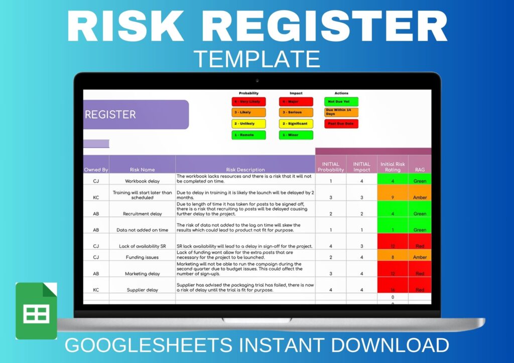 Risk Register template